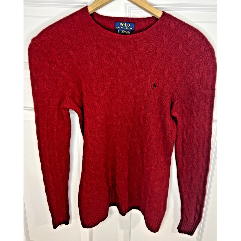 Ralph Lauren Polo VTG 1995 Pullover Sweater Wool Cashmere Blend Old Money Pony